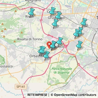 Mappa Via Luigi Pirandello, 10043 Orbassano TO, Italia (3.71357)