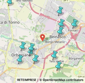 Mappa Via Luigi Pirandello, 10043 Orbassano TO, Italia (2.45333)