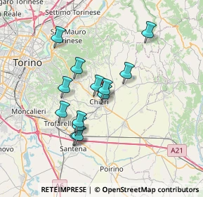 Mappa Via Guarniero, 10023 Chieri TO, Italia (5.94538)