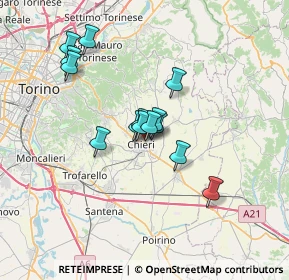 Mappa Via Guarniero, 10023 Chieri TO, Italia (5.35357)