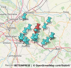 Mappa Via San Martino, 14021 Buttigliera D'asti AT, Italia (10.485)