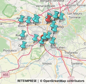 Mappa Via Gioacchino Quarello, 10135 Torino TO, Italia (6.10474)