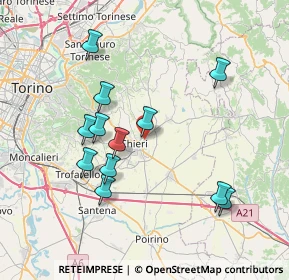 Mappa Strada S. Silvestro, 10023 Chieri TO, Italia (7.3425)