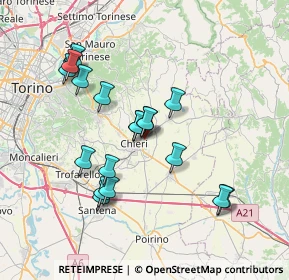 Mappa Strada S. Silvestro, 10023 Chieri TO, Italia (6.98842)