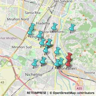 Mappa Via Giambattista Tiepolo, 10127 Torino TO, Italia (1.6395)