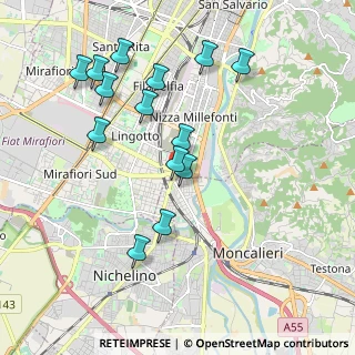 Mappa Via Giambattista Tiepolo, 10127 Torino TO, Italia (1.98071)