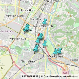 Mappa Via Giambattista Tiepolo, 10127 Torino TO, Italia (1.425)