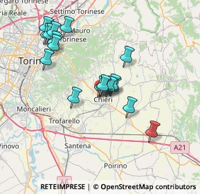 Mappa Via Miel, 10023 Chieri TO, Italia (6.64944)