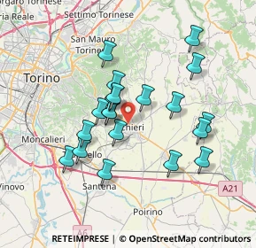 Mappa Via Miel, 10023 Chieri TO, Italia (6.3415)