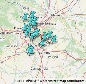 Mappa Via S. P, 10020 Pecetto Torinese TO, Italia (11.07)
