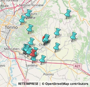 Mappa Via Grimaldi Moffa, 10023 Chieri TO, Italia (6.67)