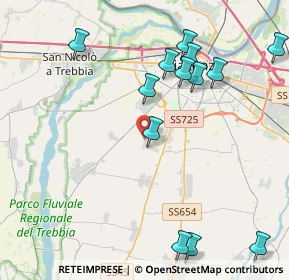 Mappa Via Ernesto Giacobbi, 29122 Pittolo PC, Italia (5.17)