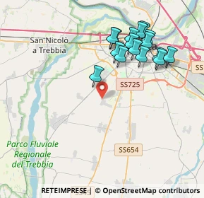 Mappa Via Ernesto Giacobbi, 29122 Pittolo PC, Italia (4.05588)