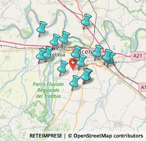 Mappa Via Ernesto Giacobbi, 29122 Pittolo PC, Italia (5.44733)