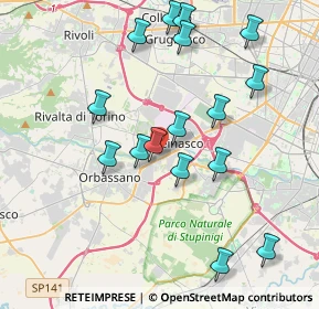 Mappa Via Leonardo Moreni, 10098 Orbassano TO, Italia (4.04563)