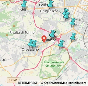 Mappa Via Leonardo Moreni, 10098 Orbassano TO, Italia (4.08636)