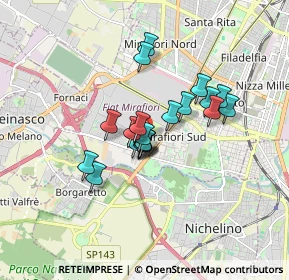 Mappa Via Vallarsa, 10135 Torino TO, Italia (1.199)