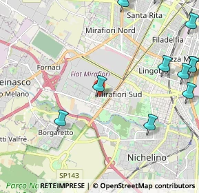 Mappa Via Vallarsa, 10135 Torino TO, Italia (3.045)