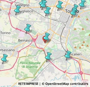 Mappa Via Vallarsa, 10135 Torino TO, Italia (6.63333)