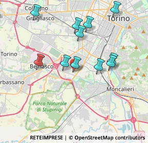 Mappa Via Vallarsa, 10135 Torino TO, Italia (3.68727)