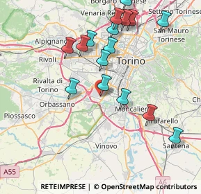 Mappa Via Vallarsa, 10135 Torino TO, Italia (8.2525)