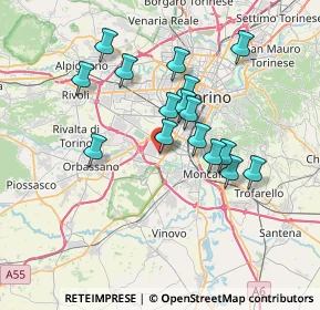 Mappa Via Vallarsa, 10135 Torino TO, Italia (6.19375)