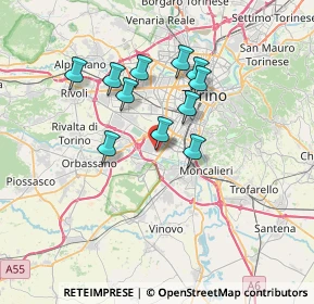 Mappa Via Vallarsa, 10135 Torino TO, Italia (5.75636)