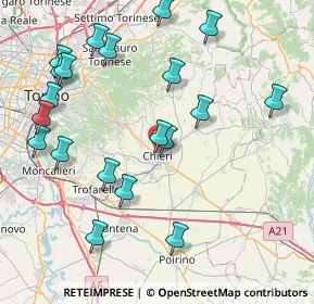 Mappa Corso Bruno Buozzi, 10023 Chieri TO, Italia (9.344)