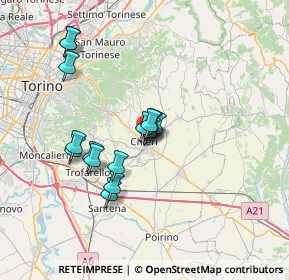 Mappa Via Sant'Antonio, 10023 Chieri TO, Italia (5.735)