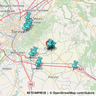 Mappa Via Sant'Antonio, 10023 Chieri TO, Italia (6.25188)