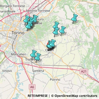 Mappa Via Sant'Antonio, 10023 Chieri TO, Italia (6.84421)