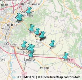 Mappa Vicolo Mozzo Bastioni, 10023 Chieri TO, Italia (6.60333)