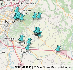 Mappa Vicolo Mozzo Bastioni, 10023 Chieri TO, Italia (6.17)