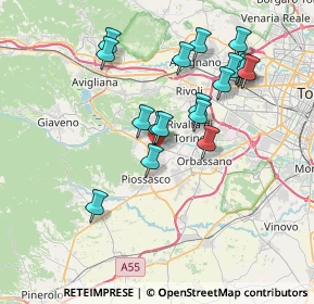 Mappa , 10090 Bruino TO, Italia (7.04333)