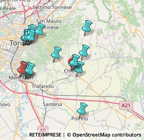 Mappa Via Guglielmo Marconi, 10023 Chieri TO, Italia (8.561)