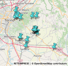 Mappa Via Guglielmo Marconi, 10023 Chieri TO, Italia (6.095)