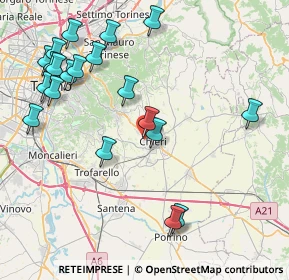 Mappa Via Roaschia, 10023 Chieri TO, Italia (9.597)