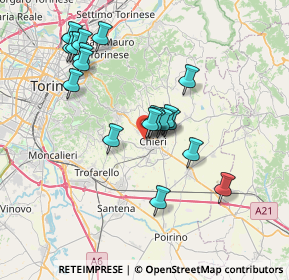 Mappa Via Roaschia, 10023 Chieri TO, Italia (6.80263)