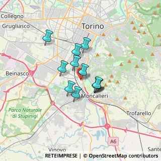 Mappa Via Gioachino Rossini, 10024 Moncalieri TO, Italia (2.2475)