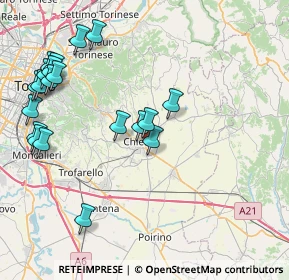 Mappa Via Giovanni Amendola, 10023 Chieri TO, Italia (9.526)
