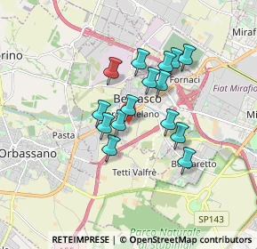 Mappa Via Carlo Goldoni, 10092 Beinasco TO, Italia (1.33067)