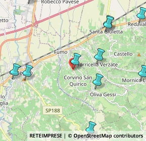 Mappa Via Roma, 27050 Corvino San Quirico PV, Italia (2.96154)