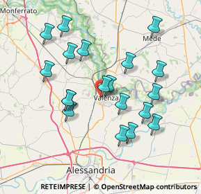 Mappa Via Gaetano Donizetti, 15048 Valenza AL, Italia (7.24895)
