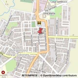 Mappa Via F. Cavallotti, 25, 29011 Borgonovo Val Tidone, Piacenza (Emilia Romagna)