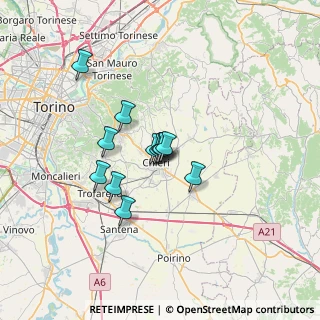 Mappa Piazza S. Sebastiano, 10023 Chieri TO, Italia (4.66417)