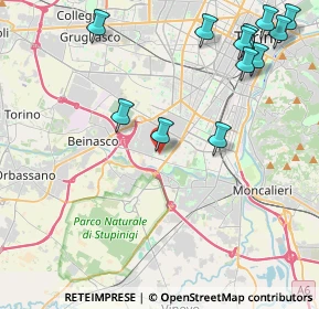 Mappa Via Monteponi, 10135 Torino TO, Italia (5.31333)