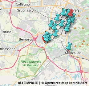 Mappa Via Monteponi, 10135 Torino TO, Italia (3.8595)