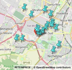 Mappa Via Monteponi, 10135 Torino TO, Italia (1.553)