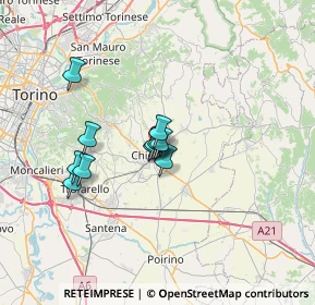 Mappa Strada San Silvestro, 10023 Chieri TO, Italia (4.81455)