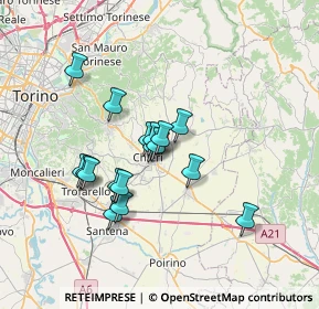 Mappa Strada San Silvestro, 10023 Chieri TO, Italia (5.62706)